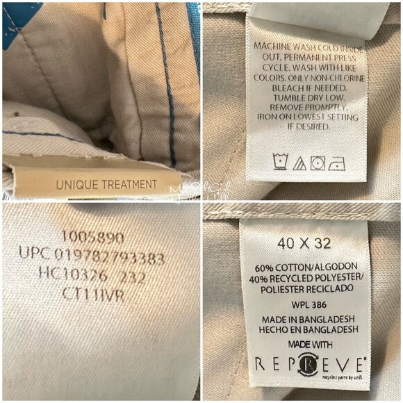 Haggar Life Made Simple NWT Paddox Twill Straight Leg Pants Size 40/32 - Picture 8 of 9